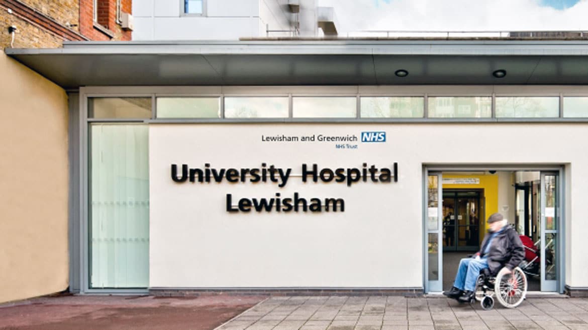 Signs for Hospital's Entrance at Lewisham