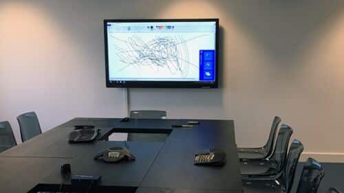 Interactive digital whiteboard for company meetings