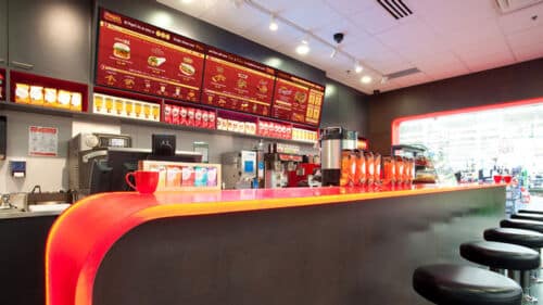 Digital Menu Boards in a Fast Food Restaurant