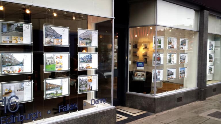 Luxframe Slim Window Lightboxes for a Scottish Estate Agent