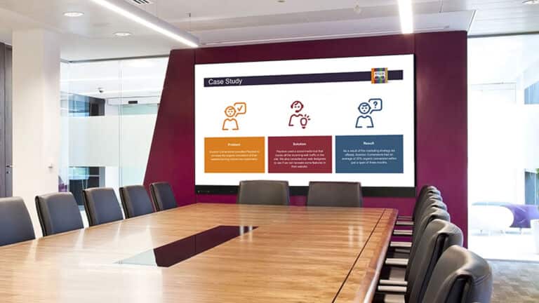 Presentation LED Video Wall in a Board Room