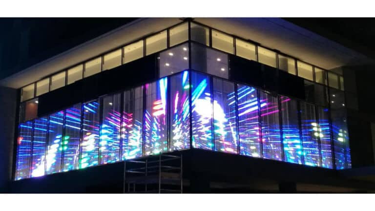 see-through led digital screen window display