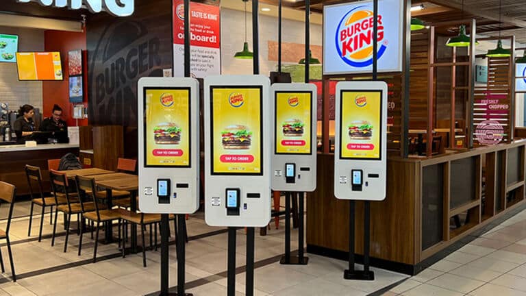 27 Inch Self Service Kiosks for Burger King